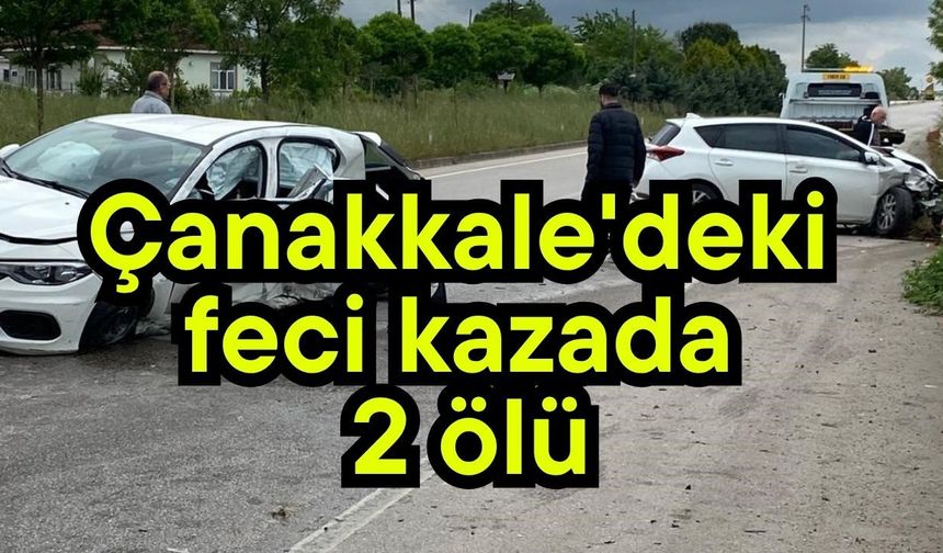 Çanakkale'deki feci kazada 2 ölü (Video)