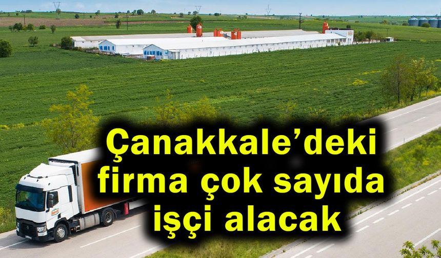 Çanakkale’deki firma çok sayıda işçi alacak