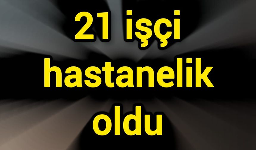 21 işçi hastanelik oldu