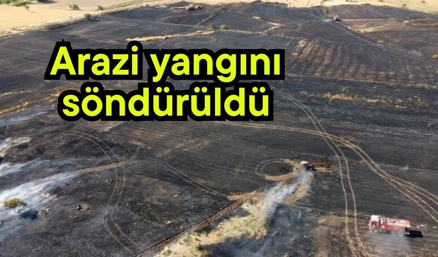 Arazi yangını söndürüldü