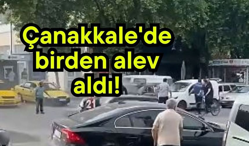 Çanakkale'de birden alev aldı!