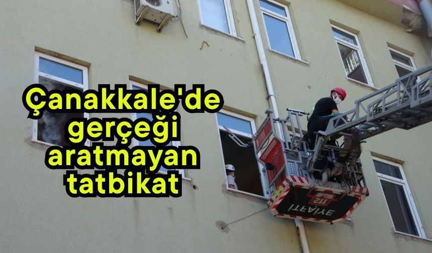 Çanakkale'de gerçeği aratmayan tatbikat (Video)