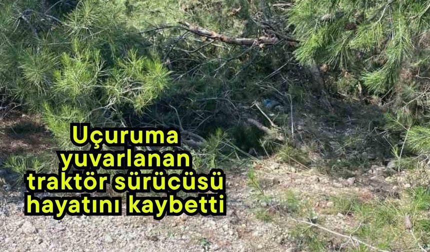 Uçuruma yuvarlanan traktör sürücüsü hayatını kaybetti