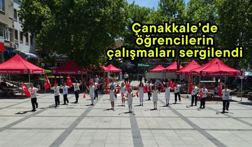 Çanakkale’de öğrencilerin çalışmaları sergilendi