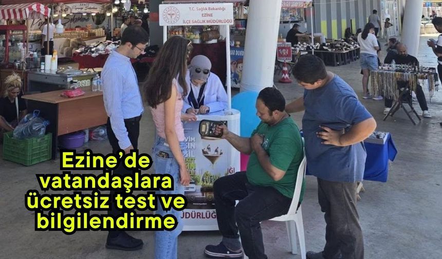 Ezine’de vatandaşlara ücretsiz test ve bilgilendirme