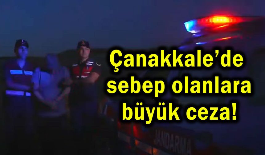 Çanakkale’de sebep olanlara büyük ceza!