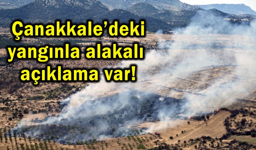 Çanakkale’deki yangınla alakalı açıklama var!