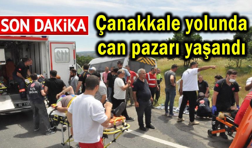 Çanakkale yolunda can pazarı yaşandı (Video)