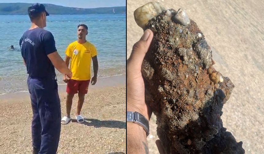 Çanakkale'de plajda patlamamış askeri mühimmat bulundu