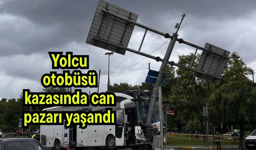 Yolcu otobüsü kazasında can pazarı yaşandı (Video9