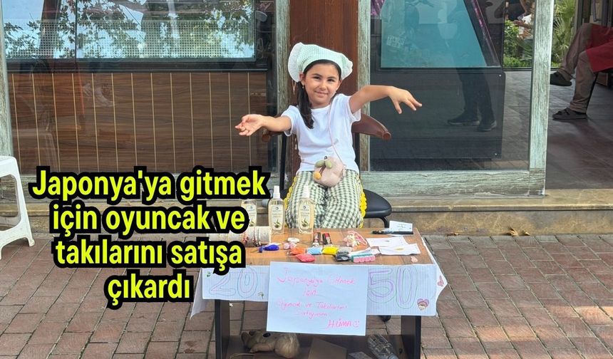 Japonya'ya gitmek için oyuncak ve takılarını satışa çıkardı (Video)