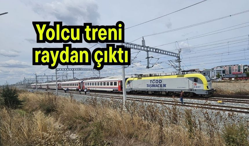 Yolcu treni raydan çıktı