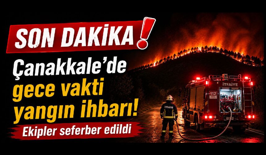 Çanakkale'de gece vakti yangın ihbarı!
