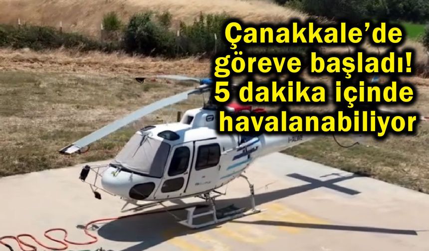 Çanakkale’de göreve başladı! 5 dakika içinde havada (Video)
