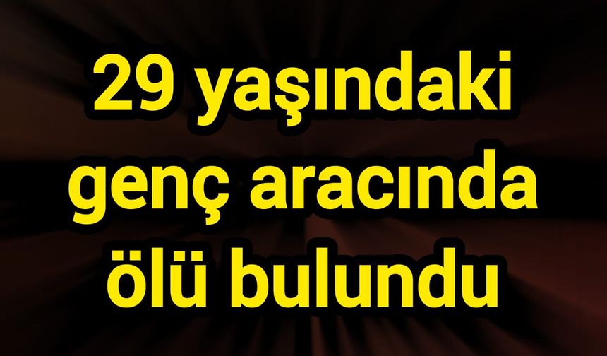 29 yaşındaki genç aracında ölü bulundu