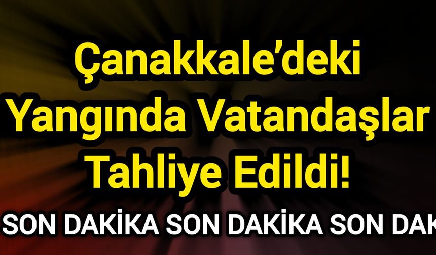 Çanakkale’deki Yangında Vatandaşlar Tahliye Edildi!