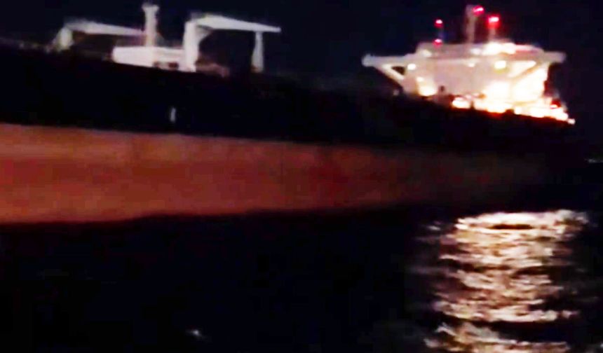 Çanakkale Boğazı’nda sürüklenen tanker kurtarıldı (Video)