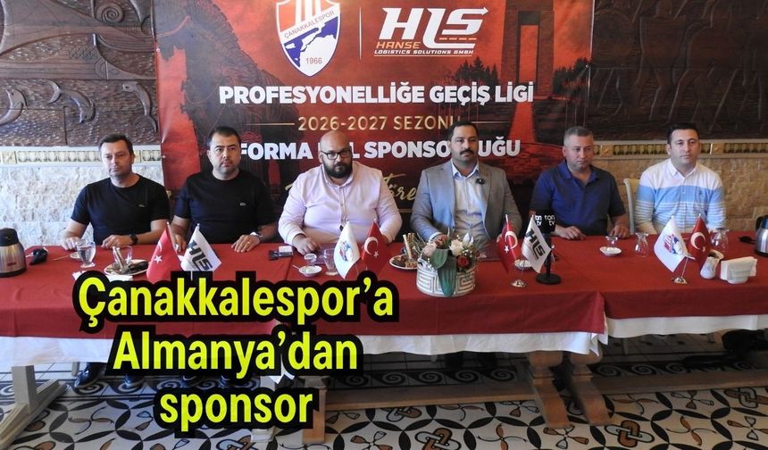 Çanakkalespor’a Almanya’dan sponsor