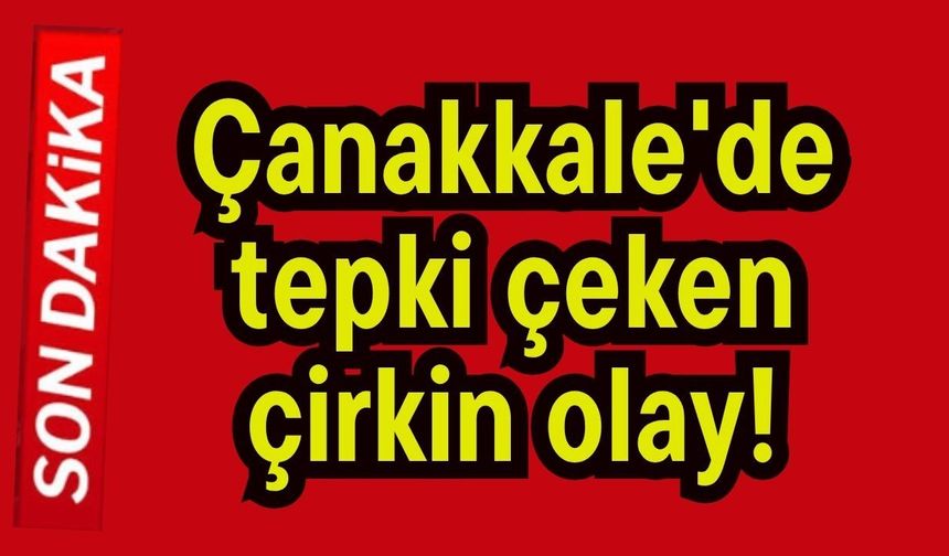 Çanakkale'de tepki çeken çirkin olay!
