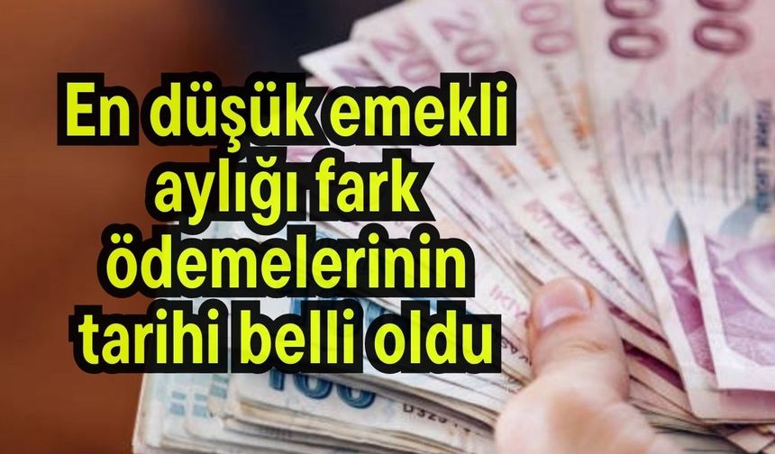 En düşük emekli aylığı fark ödemelerinin tarihi belli oldu