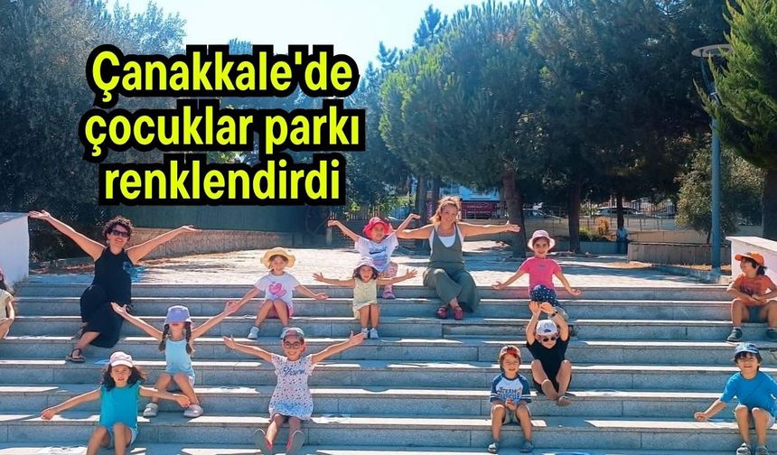 Çanakkale'de çocuklar parkı renklendirdi