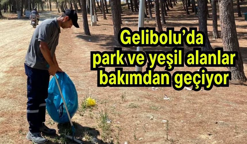 Gelibolu’da park ve yeşil alanlar bakımdan geçiyor