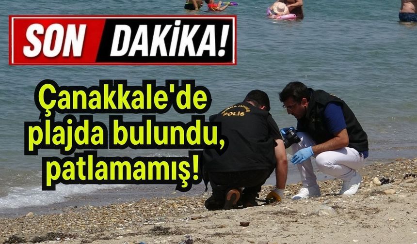 Çanakkale'de plajda bulundu, patlamamış! (Video)