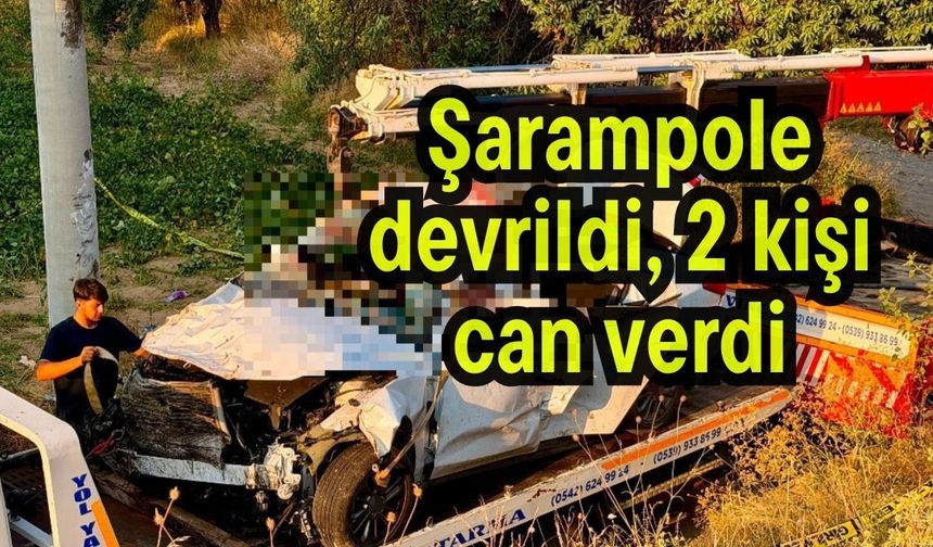 Şarampole devrildi, 2 kişi can verdi