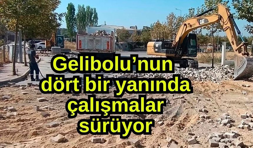 Gelibolu’nun dört bir yanında çalışmalar sürüyor