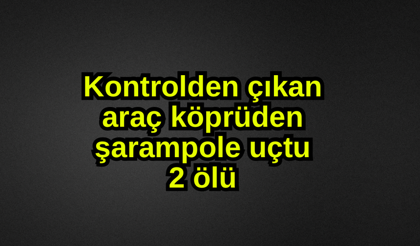 Kontrolden çıkan araç köprüden şarampole uçtu: 2 ölü
