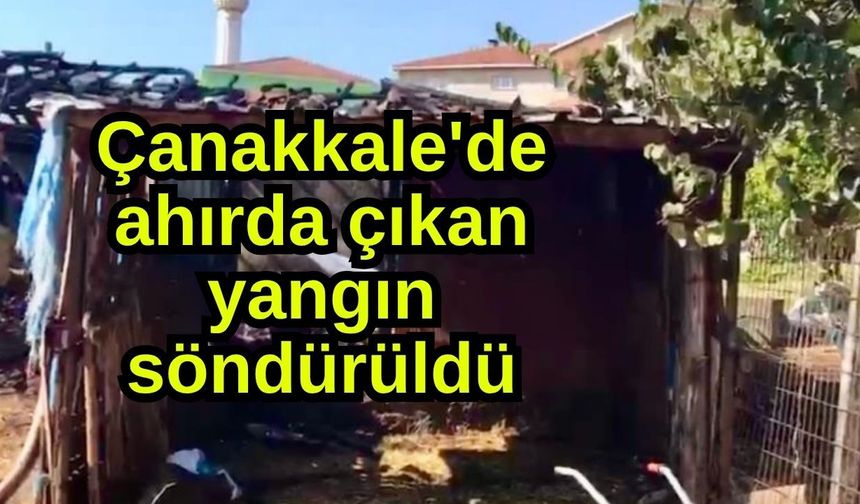 Çanakkale'de ahırda çıkan yangın söndürüldü