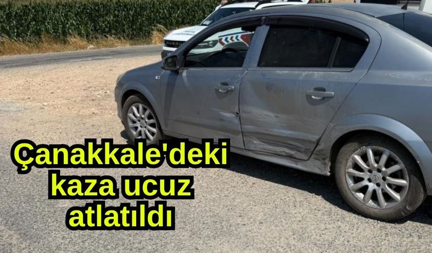 Çanakkale'deki kaza ucuz atlatıldı (Video)