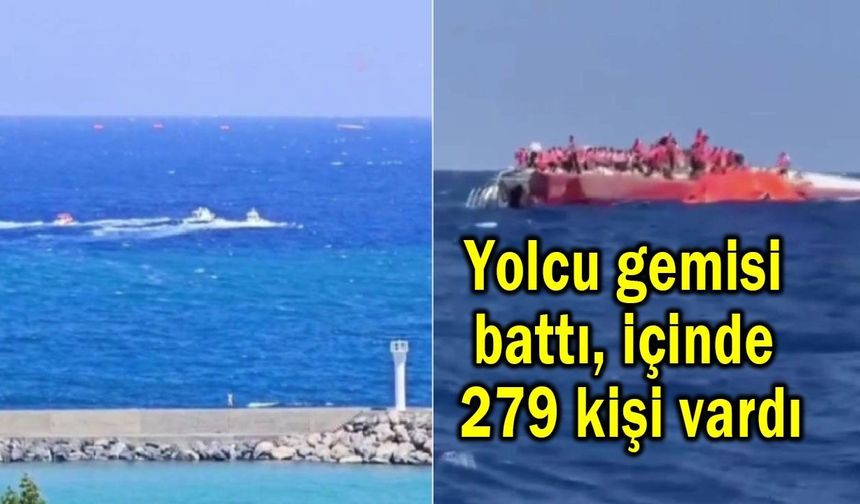Yolcu gemisi battı, içinde 279 kişi vardı (Video)