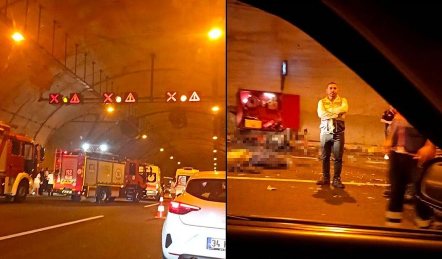 Tünelde feci kaza: 3 ölü, 1 ağır yaralı (Video)
