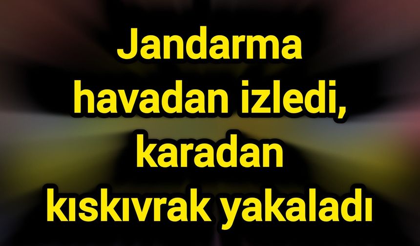 Jandarma havadan izledi, karadan kıskıvrak yakaladı