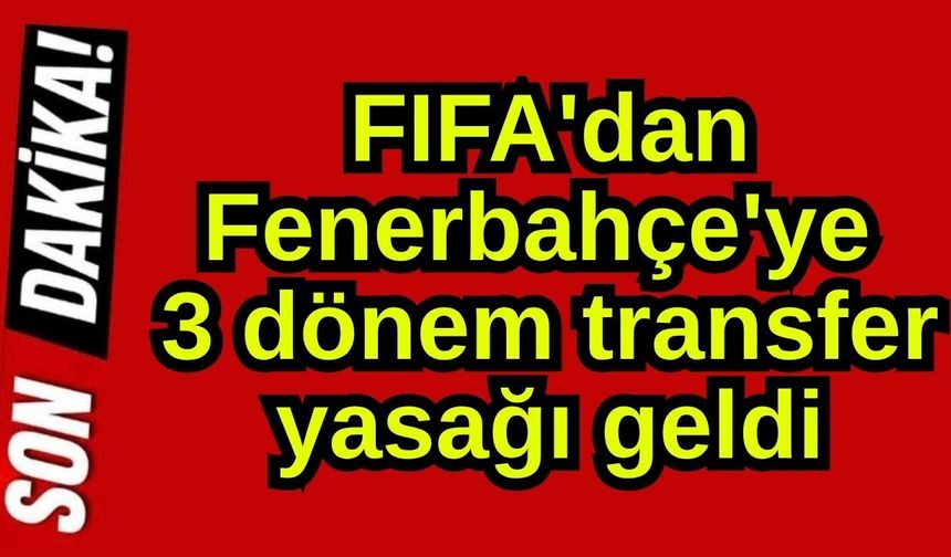 FIFA'dan Fenerbahçe'ye 3 dönem transfer yasağı geldi