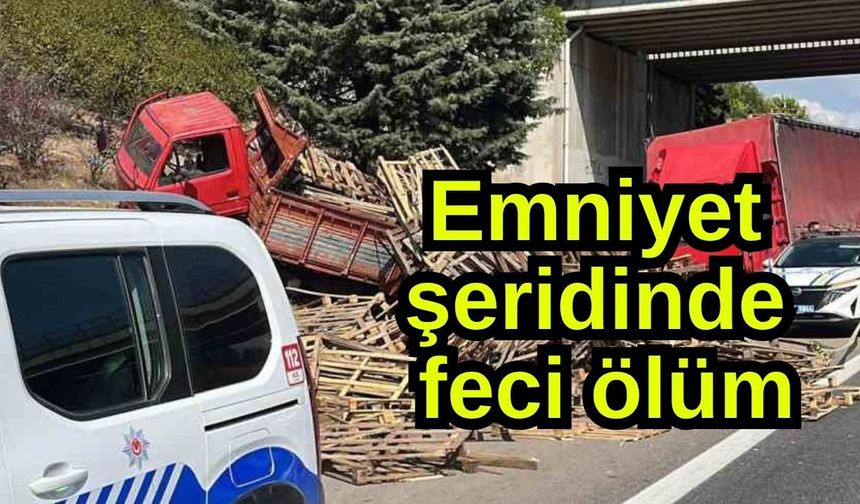 Emniyet şeridinde feci ölüm