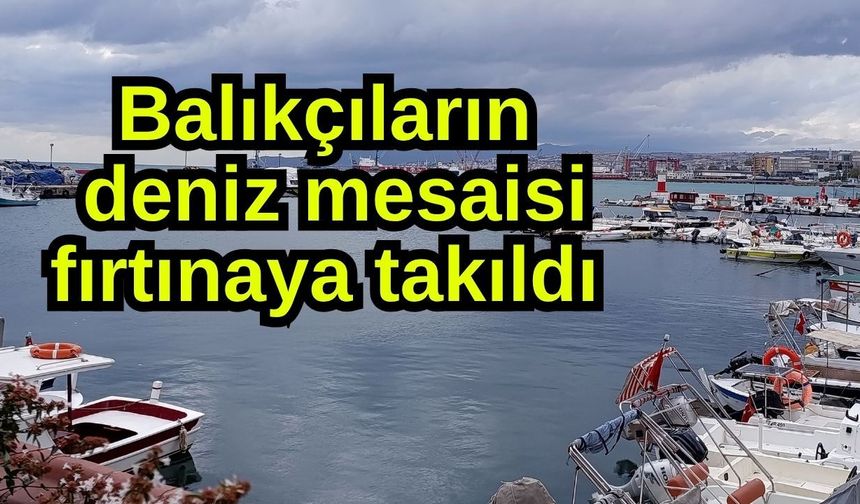 Balıkçıların deniz mesaisi fırtınaya takıldı (Video)