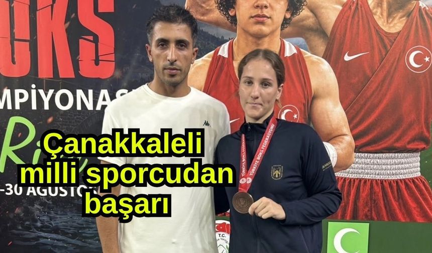 Çanakkaleli milli sporcudan başarı