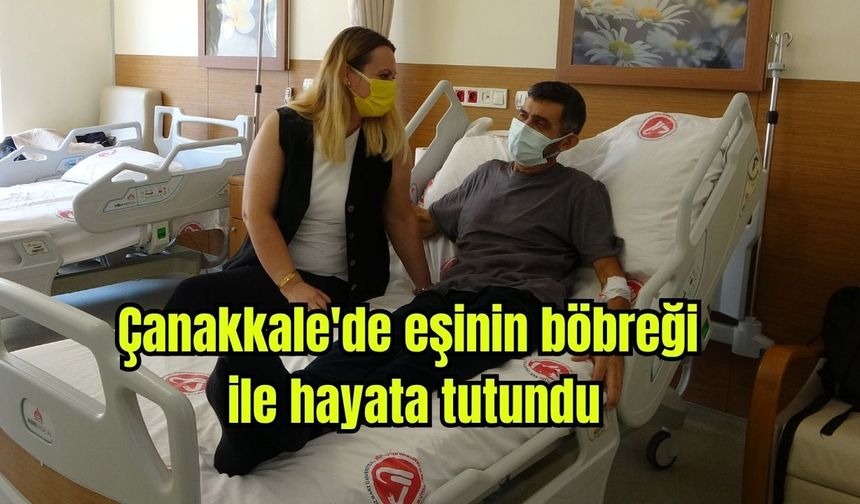 Çanakkale'de eşinin böbreği ile hayata tutundu (Video)