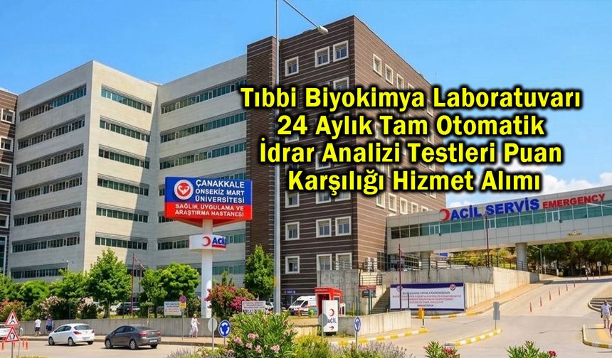 İdrar analizi testi hizmeti alınacak
