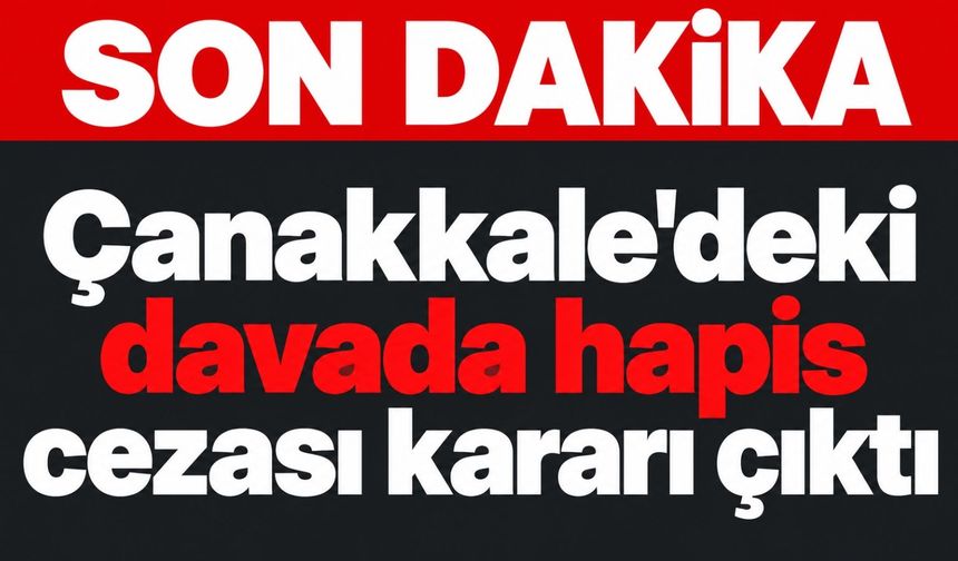 Çanakkale'deki davada hapis cezası kararı çıktı (Video)