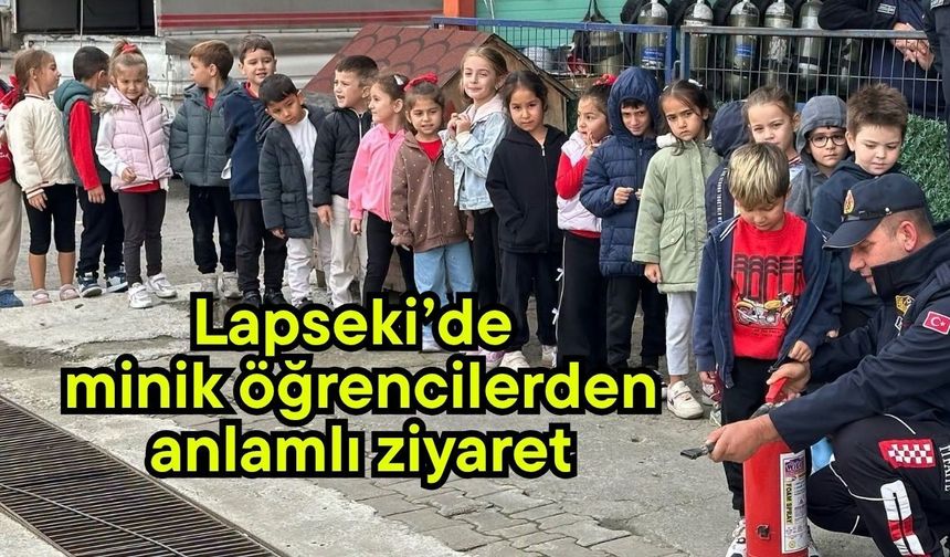 Lapseki’de minik öğrencilerden anlamlı ziyaret