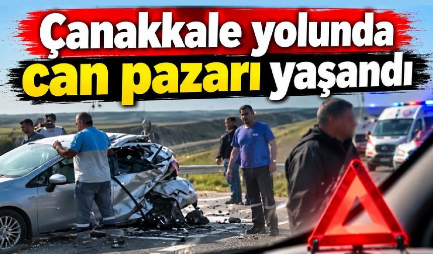 Çanakkale yolunda can pazarı yaşandı... (Video)