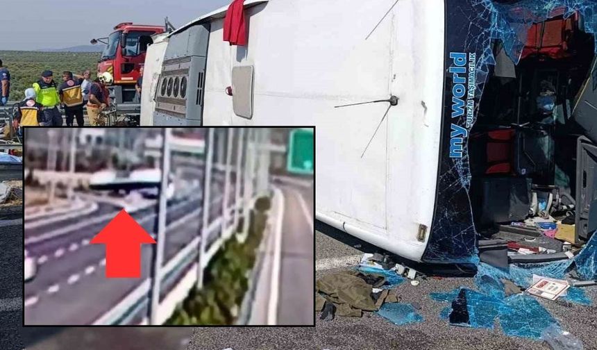 11 kişinin öldüğü feci kazanın görüntüleri ortaya çıktı (Video)