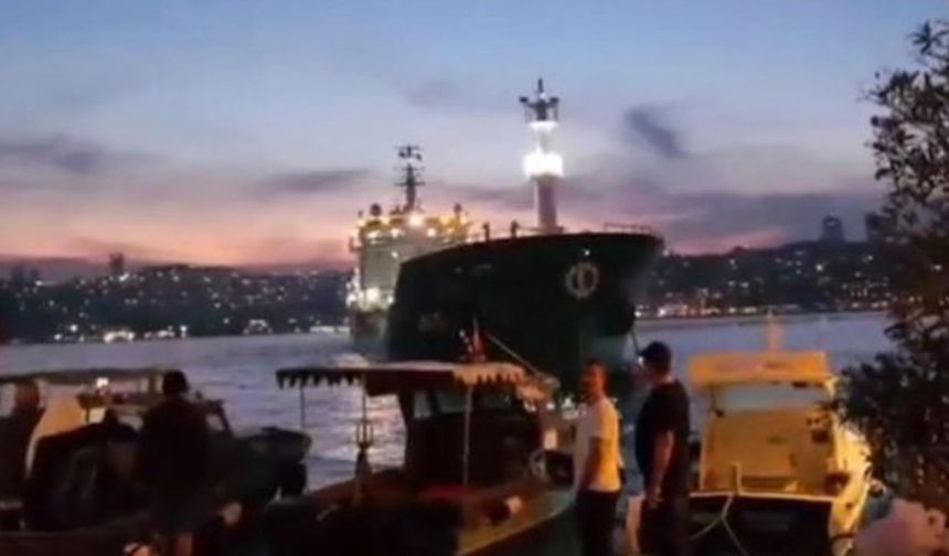 Boğazda facianın eşiğinden dönüldü (Video)