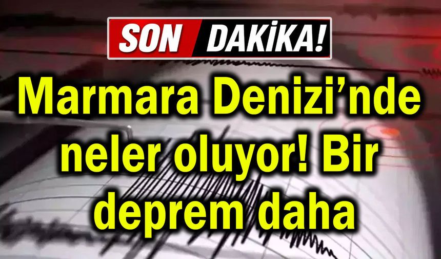 Marmara Denizi'nde neler oluyor! Bir deprem daha