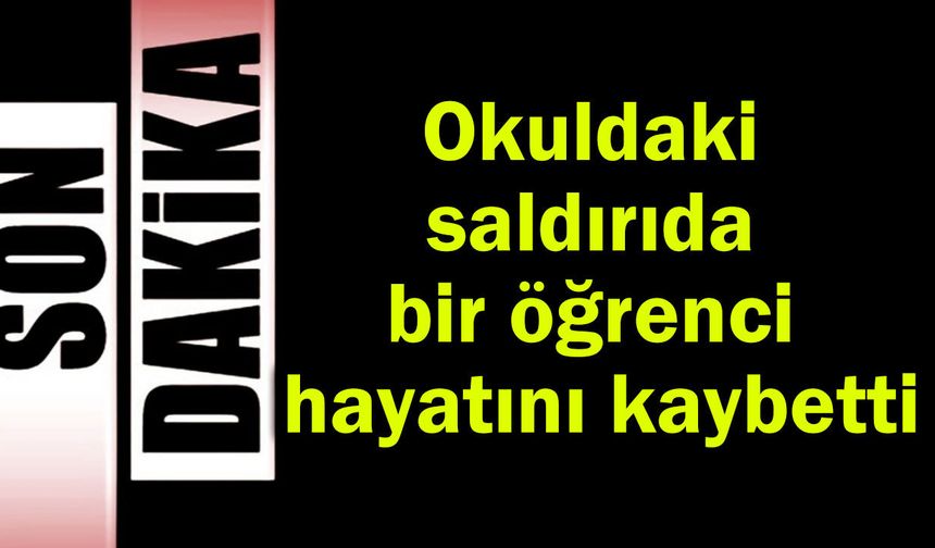 Okul saldırısında bir öğrenci hayatını kaybetti