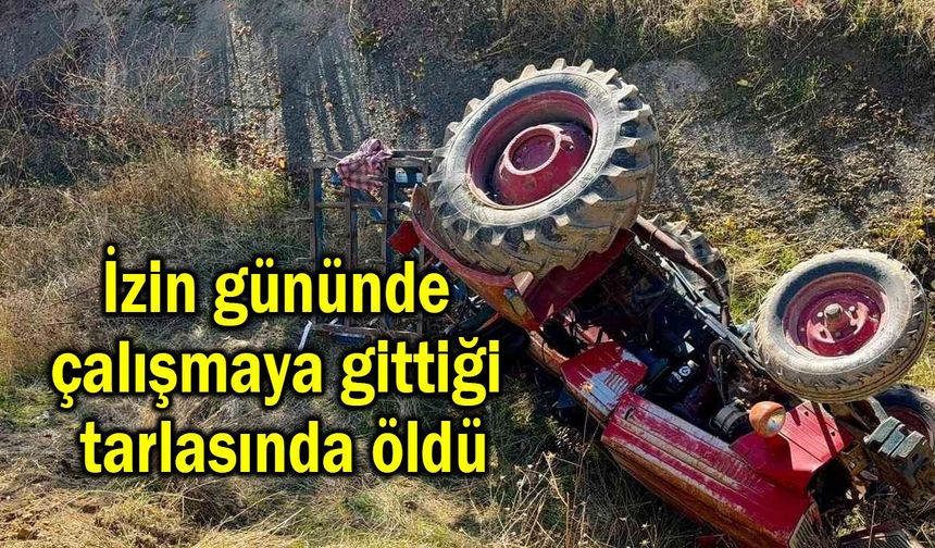 Çalışmaya gittiği tarlasında öldü
